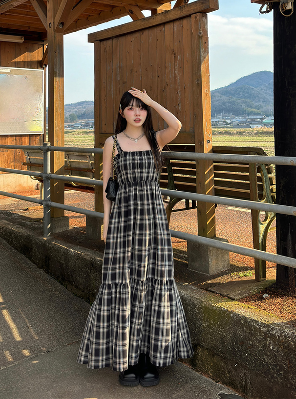 チェックワンピース(B・グレンチェック)【再入荷】｜D*g*y