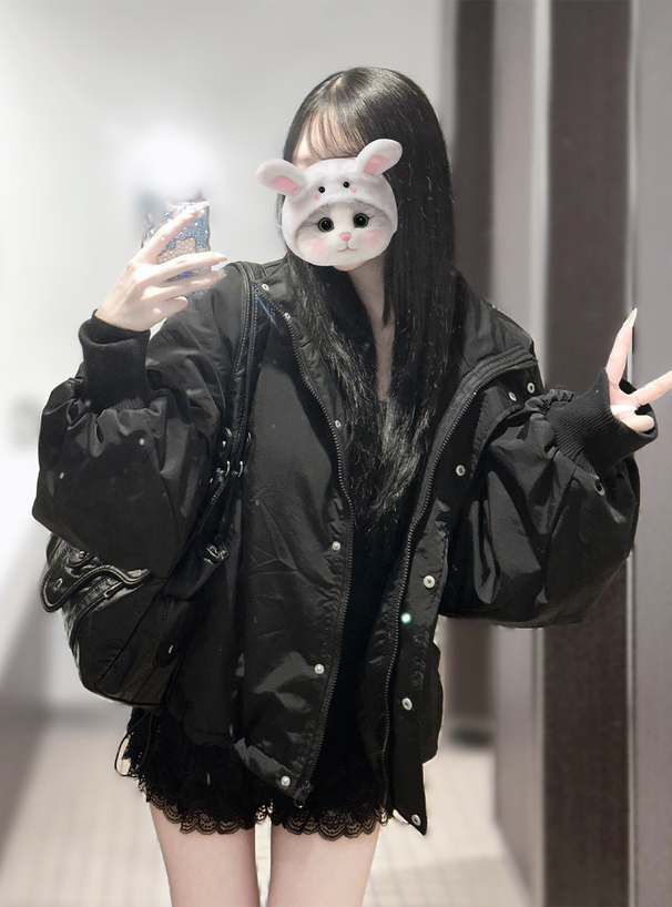 中綿スタンドカラーモンスターコート