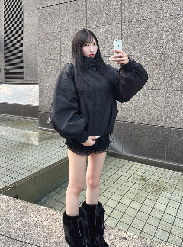 中綿スタンドカラーモンスターコート