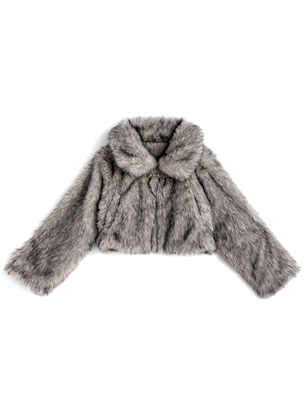 ビットつきミックスファーショート丈コート[on330] | レディース