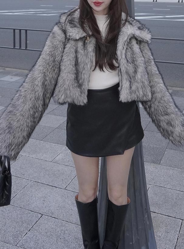 ビットファーショート丈コート[on330] | レディースファッション通販の