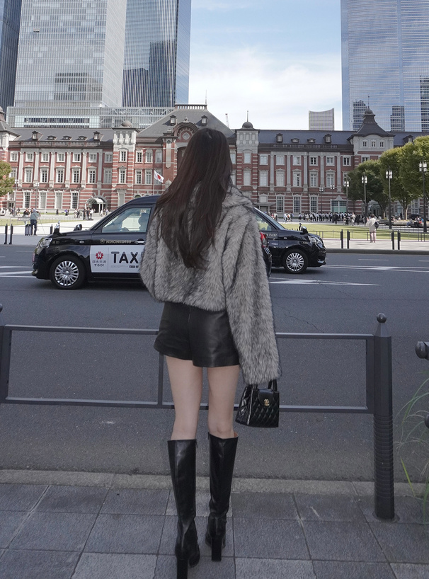 ビットファーショート丈コート[on330] | レディースファッション通販の