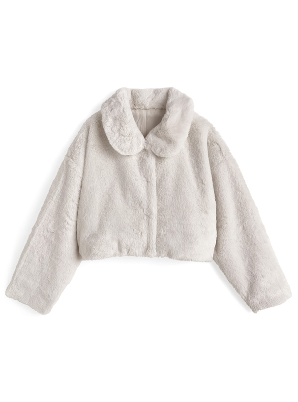 ファーショート丈コート