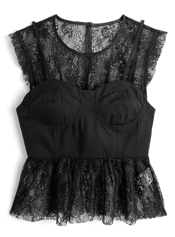 ビスチェドッキングレーストップス