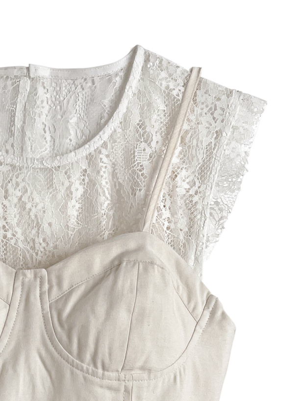 ビスチェドッキングレーストップス