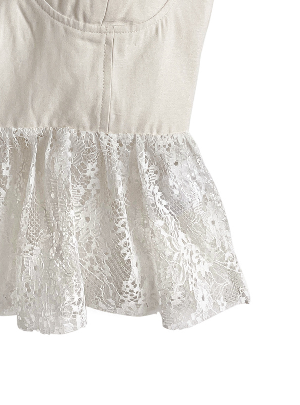 ビスチェドッキングレーストップス