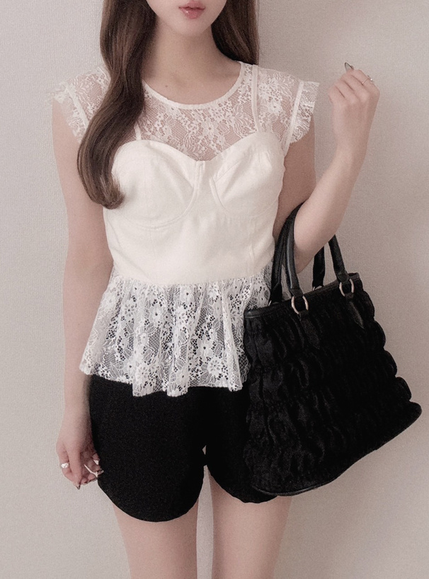 ビスチェドッキングレーストップス