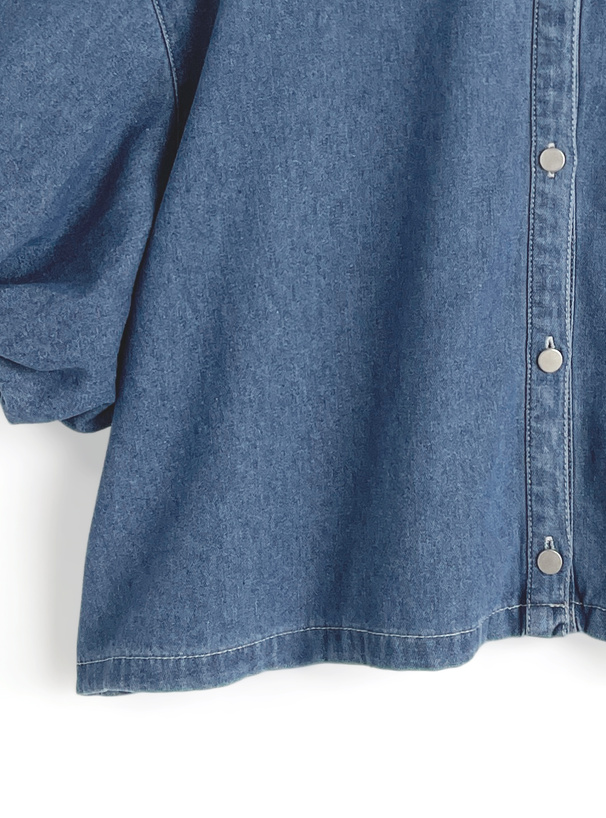 バルーンスリーブデニムシャツ