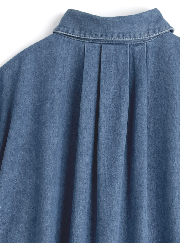 バルーンスリーブデニムシャツ