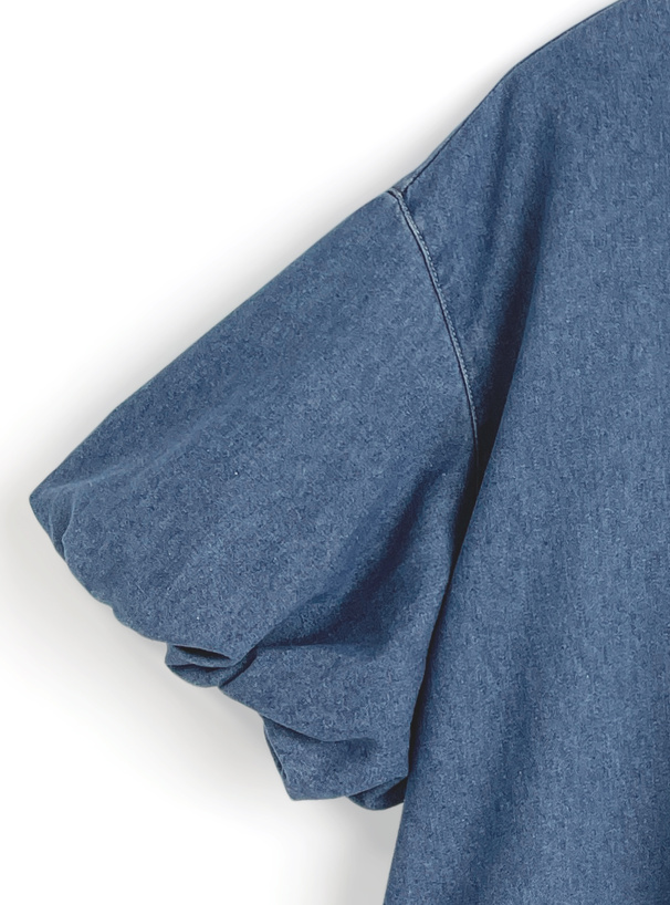 バルーンスリーブデニムシャツ