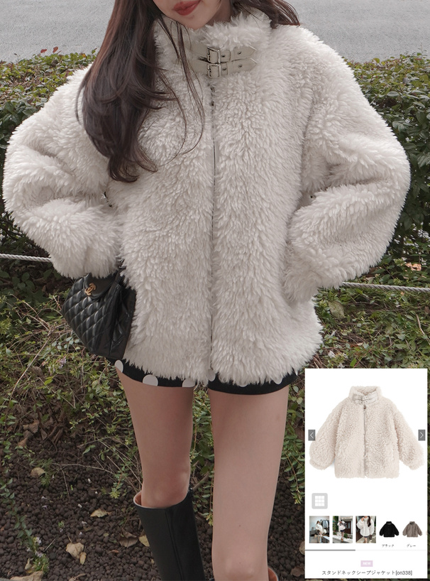 GIRLISH ガーリッシュ　テリアジャケット　白　完売品 GRL 三上悠亜 ファージャケット アイボリー kd101 - メルカリ