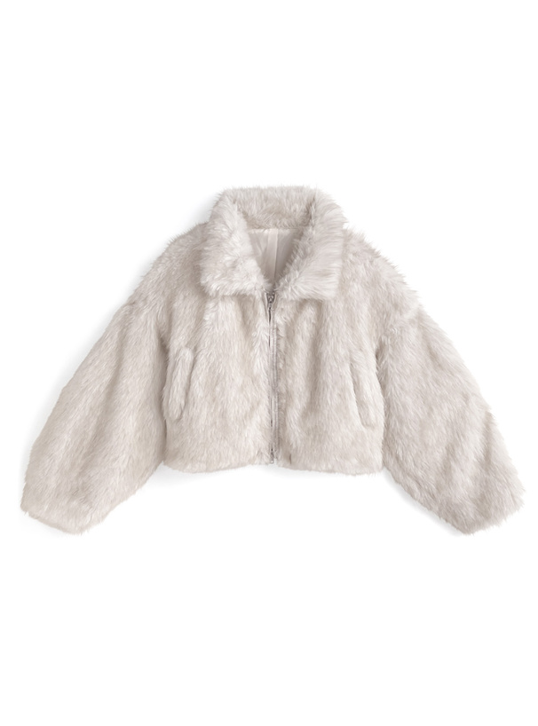 襟2Wayダブルジップミックスファーブルゾン[on341]