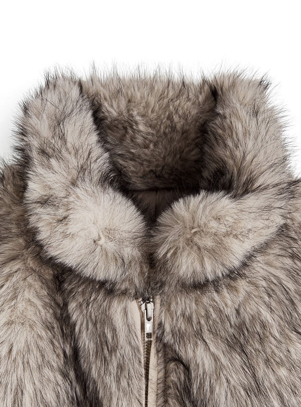 襟2Wayダブルジップミックスファーブルゾン[on341] | レディース