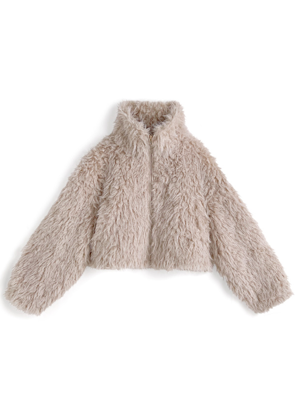 ILLIT アイリット BEB スタンドネックシープファーブルゾン