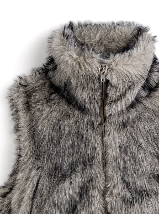 ミックスファーダブルジップベスト[on343] | レディースファッション