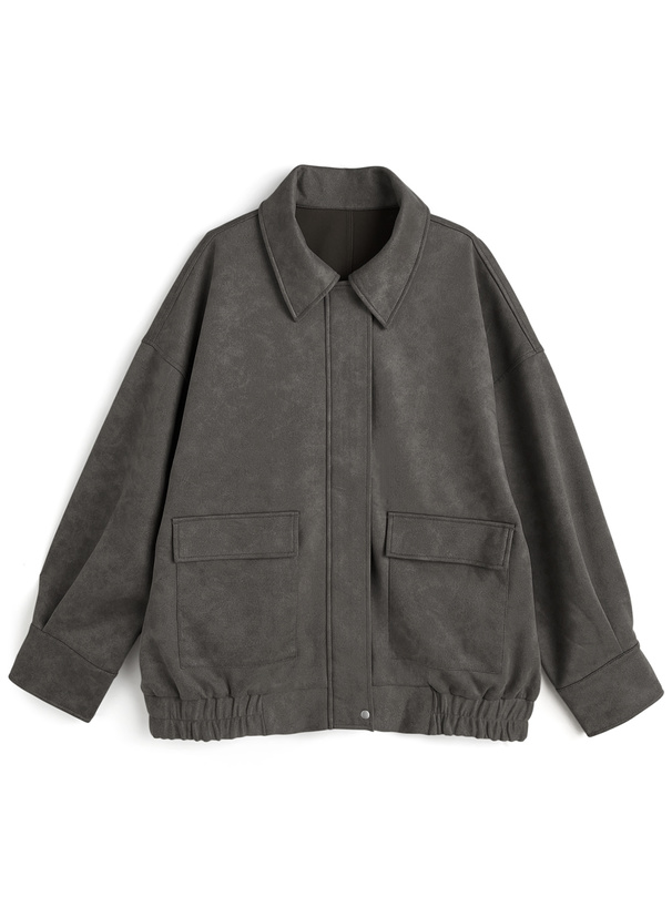 ステンカラースエードブルゾン