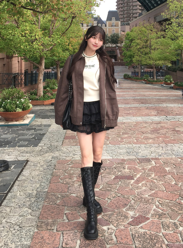 ステンカラースエードブルゾン