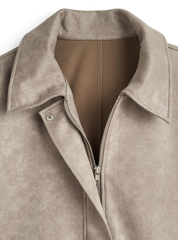 ステンカラースエードブルゾン