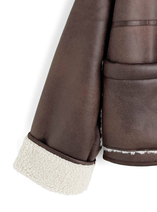 襟2Wayムートンブルゾン[on345] | レディースファッション通販の