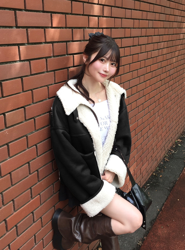 襟2Wayムートンブルゾン[on345] | レディースファッション通販の