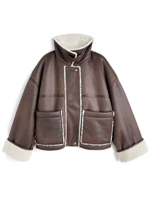 襟2Wayムートンブルゾン[on345] | レディースファッション通販の