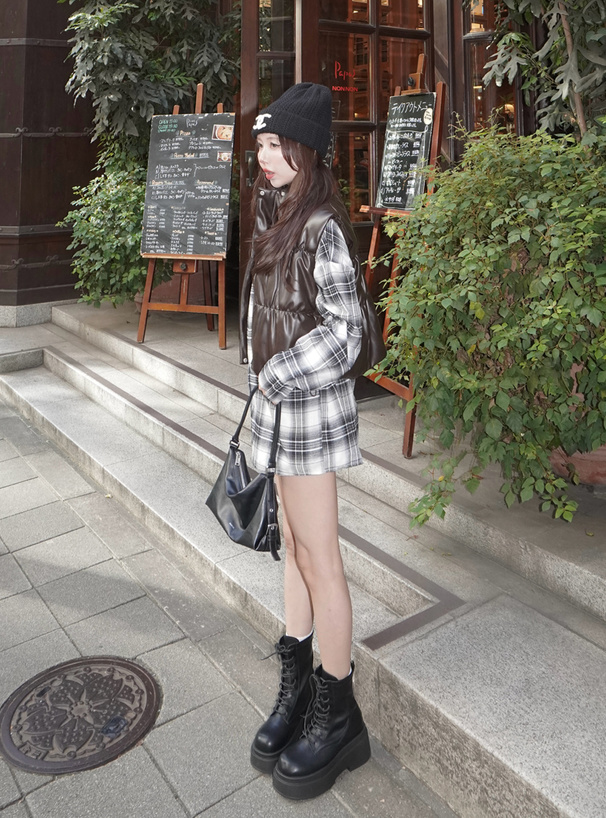 レザーダウンベスト[on346] | レディースファッション通販のグレイル