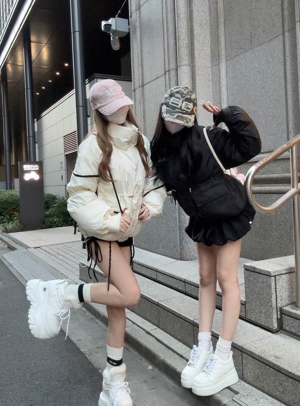 スタンドネックドロスト中綿ダウンジャケット[on348] | レディース