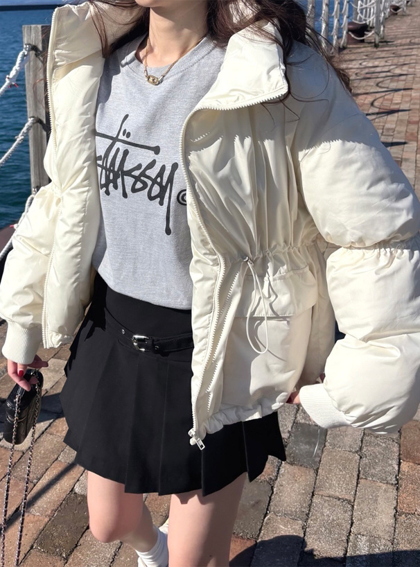 スタンドネックドロスト中綿ダウンジャケット[on348] | レディース