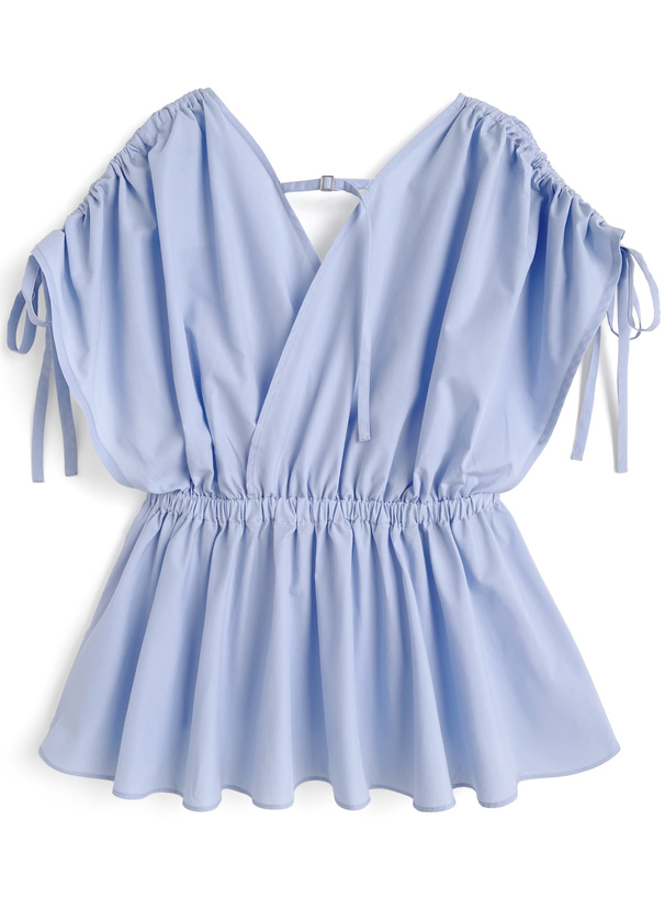 カシュクールギャザートップス