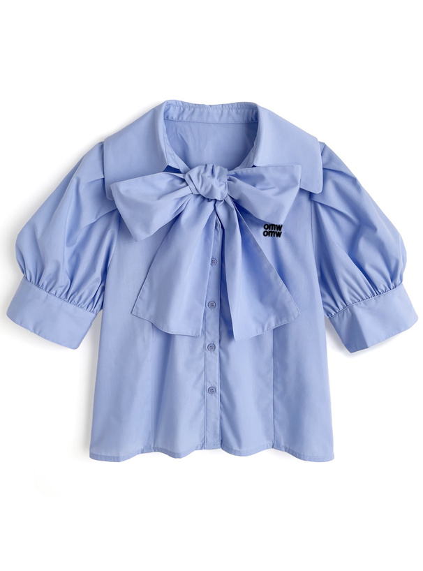 リボン付き2Way刺繍スキッパーブラウス[on353]