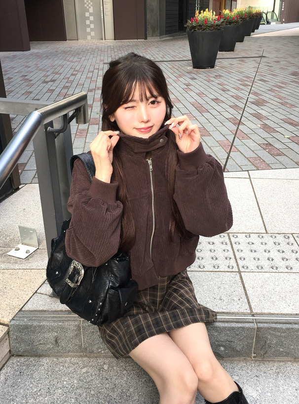 襟2Wayコーデュロイリブブルゾン[on359] | レディースファッション通販