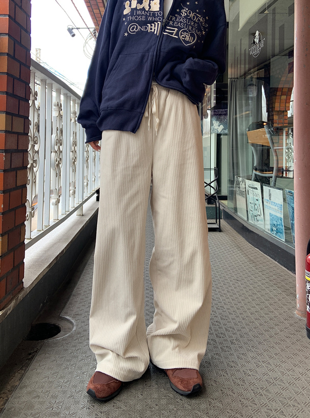 コーデュロイワイドパンツ