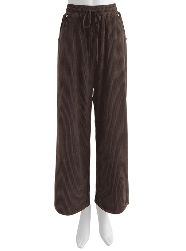 コーデュロイワイドパンツ