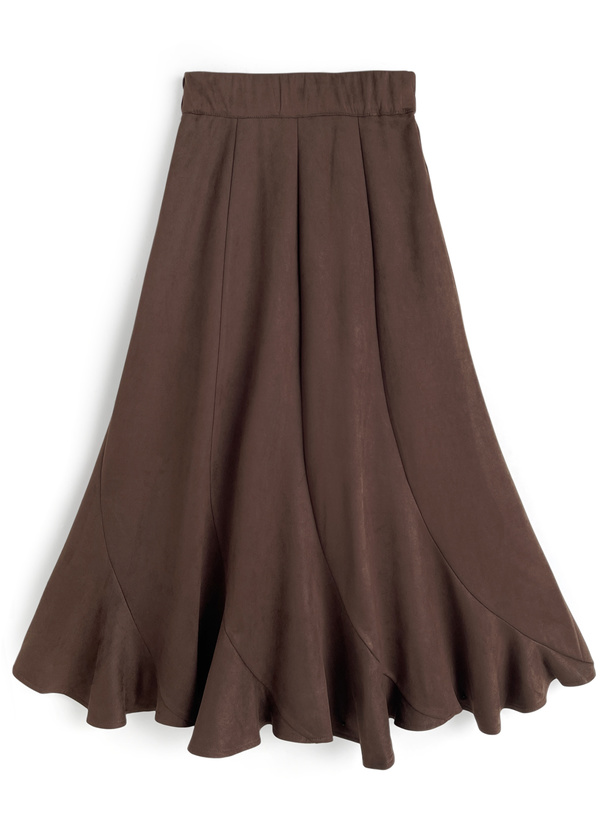 スエードフレアスカート