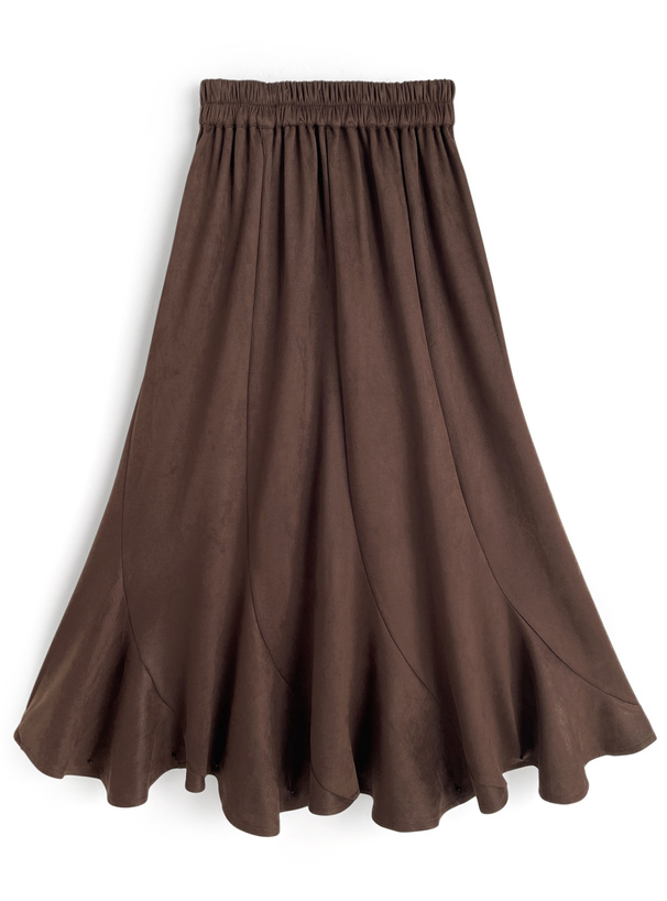 スエードフレアスカート