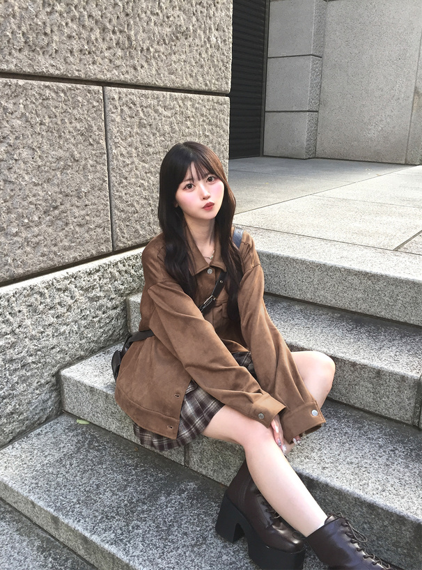 スエードポンチジャケット