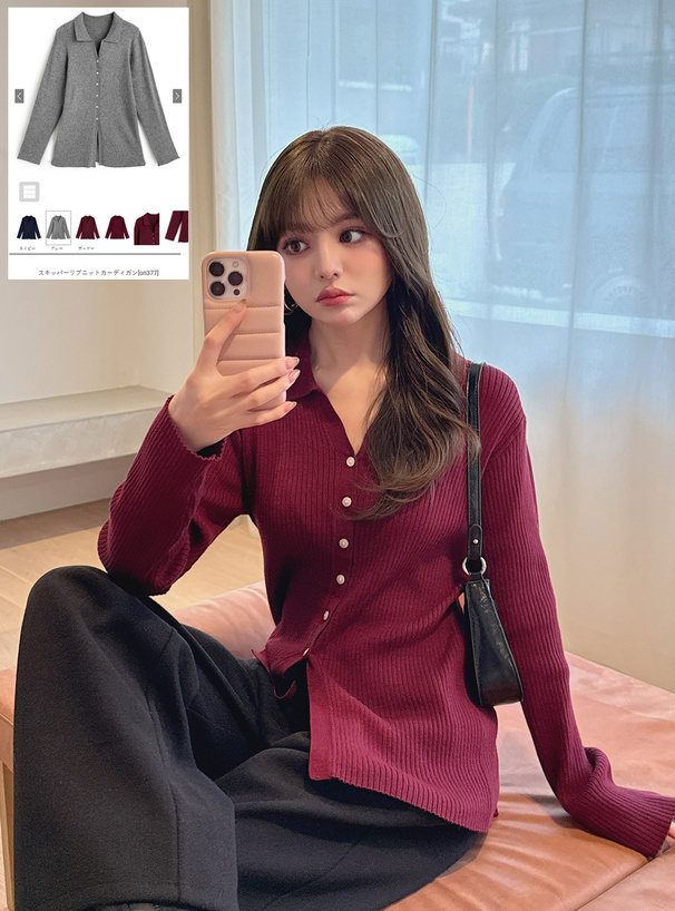 CFCL リブニット CFCL（シーエフシーエル） 22AW cupro rib top 2 タートルネック