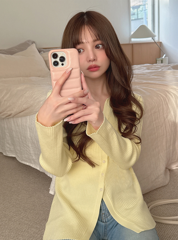 スキッパーリブニットカーディガン