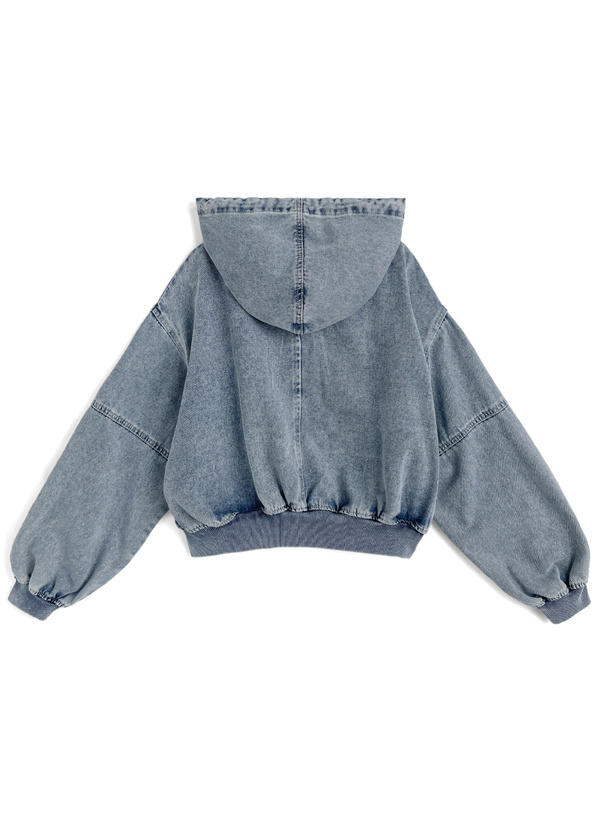 ダブルジップデニムパーカー
