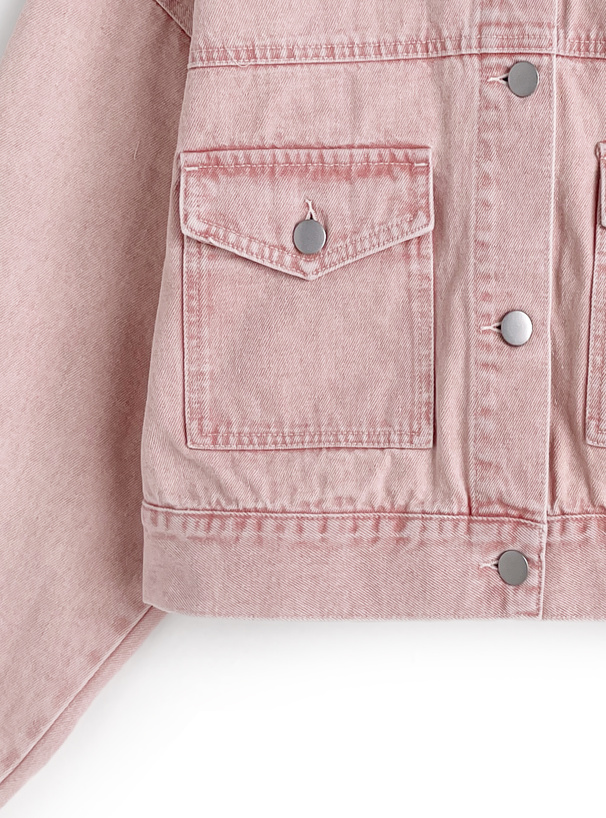 ショート丈カラーデニムジャケット