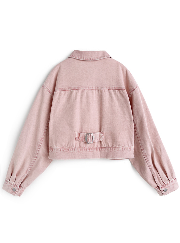 ショート丈カラーデニムジャケット