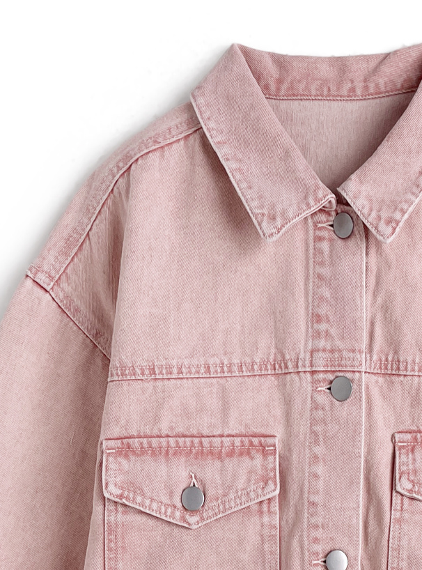 ショート丈カラーデニムジャケット