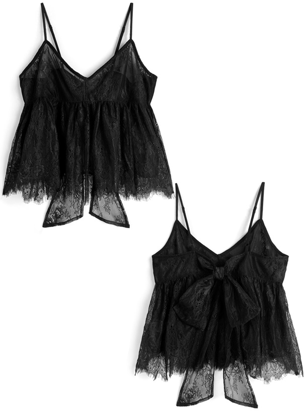 バックリボンレースキャミソールビスチェ[on388]