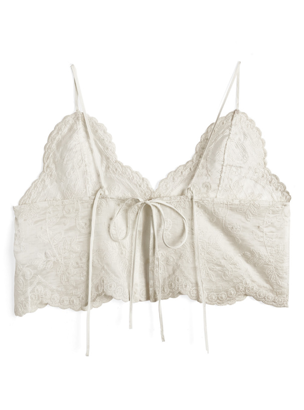 スカラップレースビスチェ