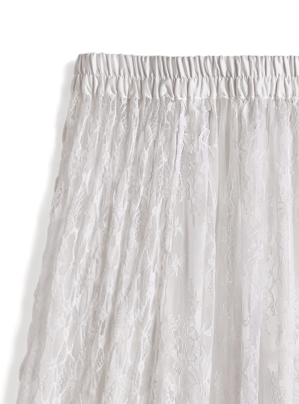 ぺチスカート付き切替レーススカート