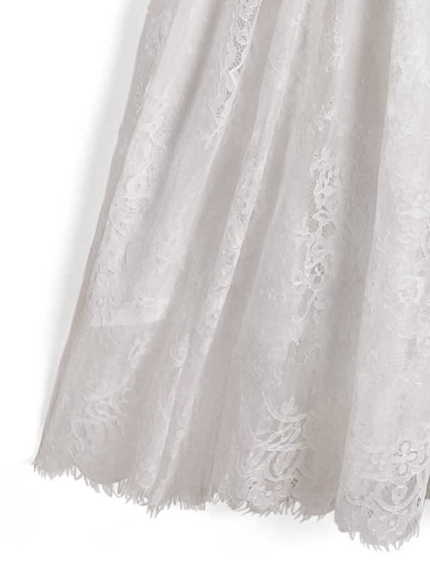 ぺチスカート付き切替レーススカート