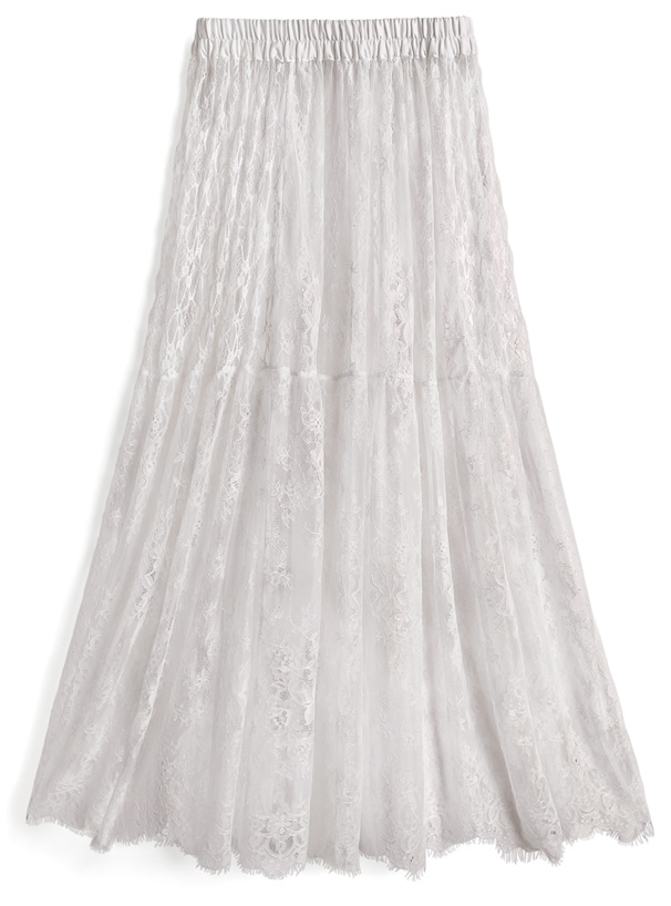 ぺチスカート付き切替レーススカート