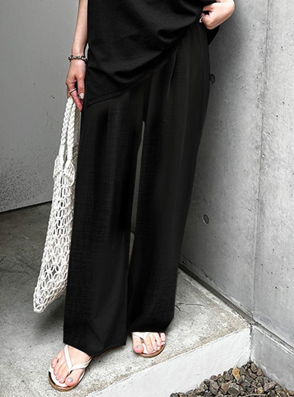 リネンライクワイドパンツ