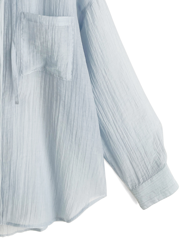 フード付きシアービッグシャツ