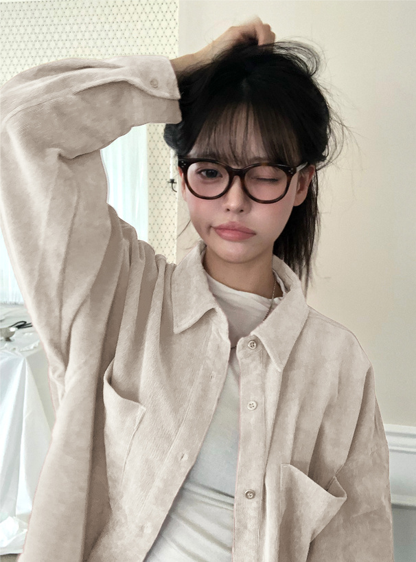 コーデュロイビッグシャツ
